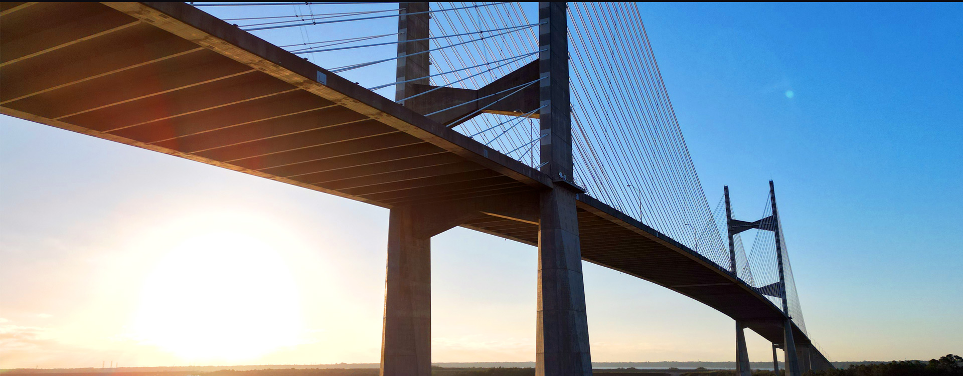 Aerial image of the Dames Point Bridge in Jacksonville